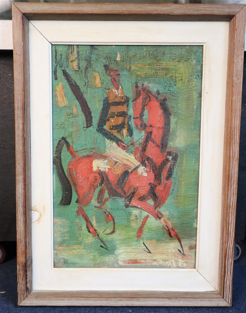 Jean Paul (1895-1975) Racehorse and jockey 13 x 8.5in.